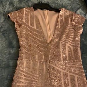 Gold sexy dress